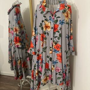 💐Floral Striped Women's Swing top💐